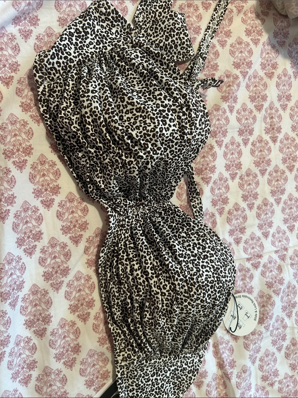 NWT Coco Reef Women's Charisma Bra-Sized Printed Strapless Bikini Top 36/38D